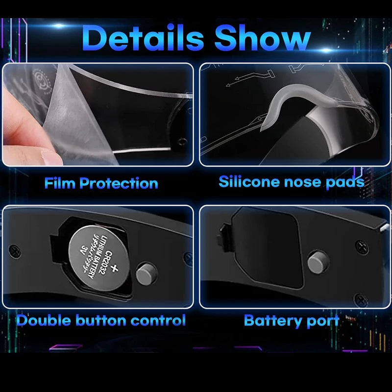 Japan Anime Detective Conan LED Light up Glasses color change funny Luminous crossdresser glasses Cosplay men Novelty Costumes