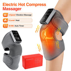 3 Vibrations 5 Levels Hot Compress Shoulder Elbow Massage Knee Support Brace, Electric Heating Knee Protection Belt