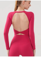 Fashion Sports Tops Pilates Running with Chest Pad Fitness Long Sleeve Tight Quick-drying Shirts Yoga Top Out Wear Clothing