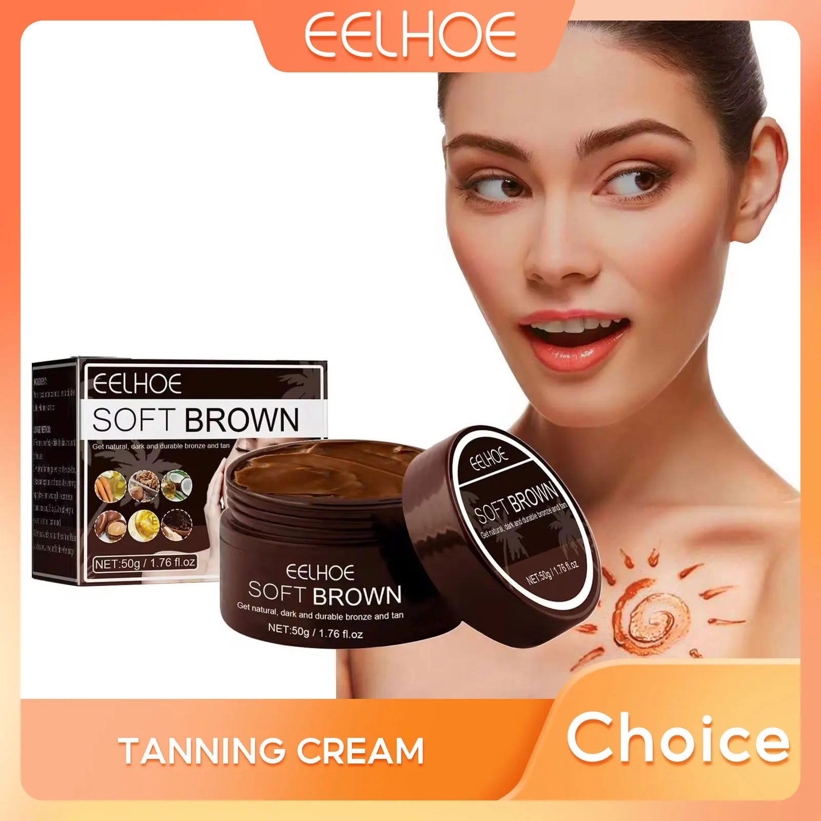 Body Self Tanning Cream Beach Solarium Outdoor Sun Suntan Protection Fast Brown Tanner Face Bronzer Tan Accelerator Cream Main image