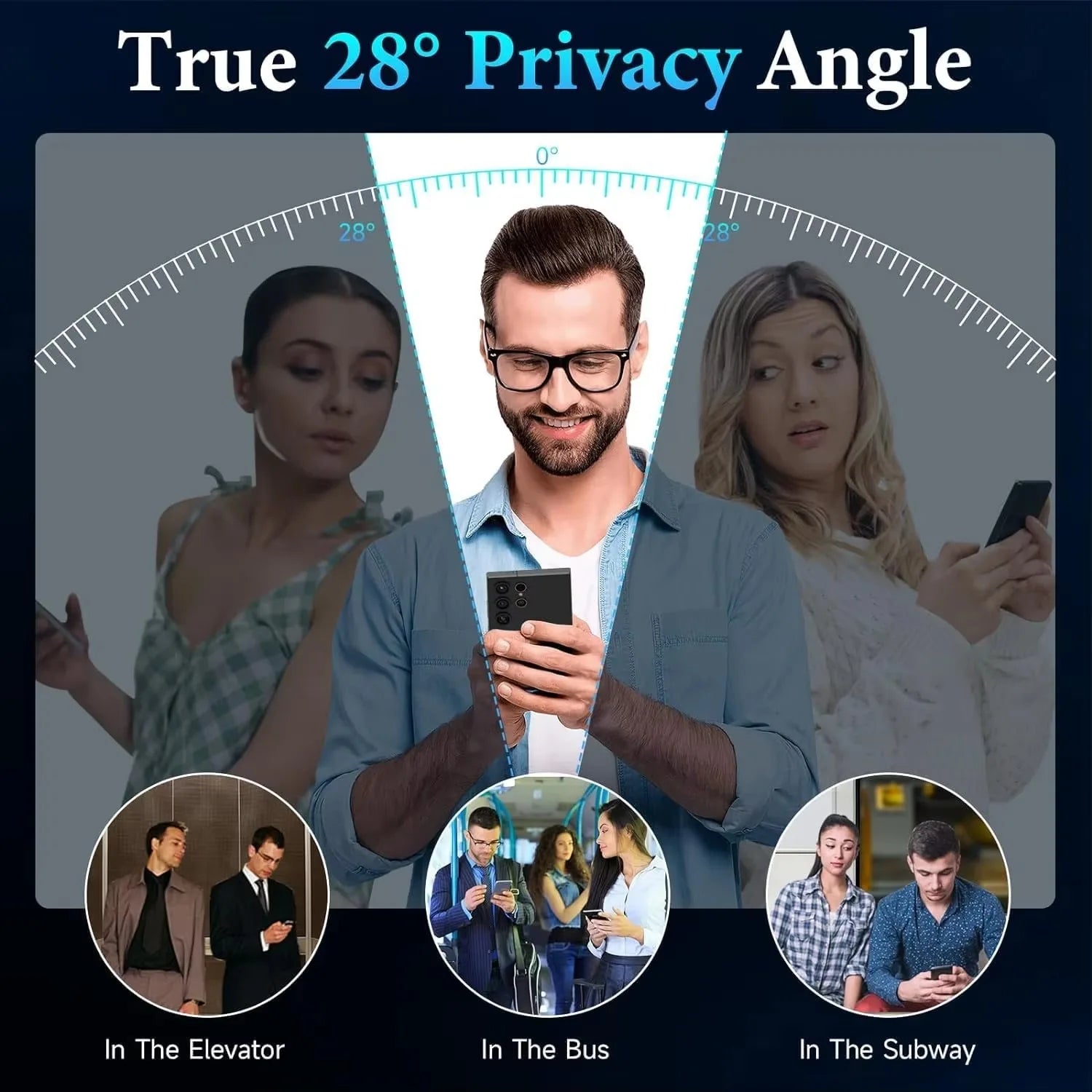 3Pcs Privacy Tempered Glass Screen Protector Fits Galaxy S25 S24 S23 S22 Series Easy to Install
