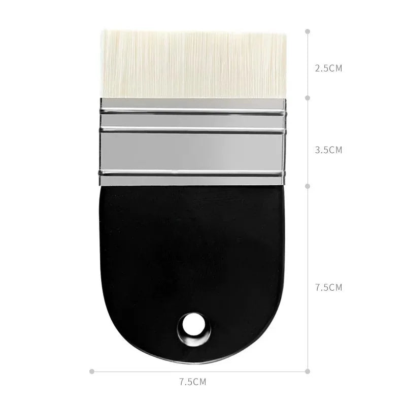 Oil Painting Nylon Pen Set Gouache Acrylic 1/3 Pcs Small/Medium/Large Sizes Flat Head Brush Wood Handle Painting Tools for Fine