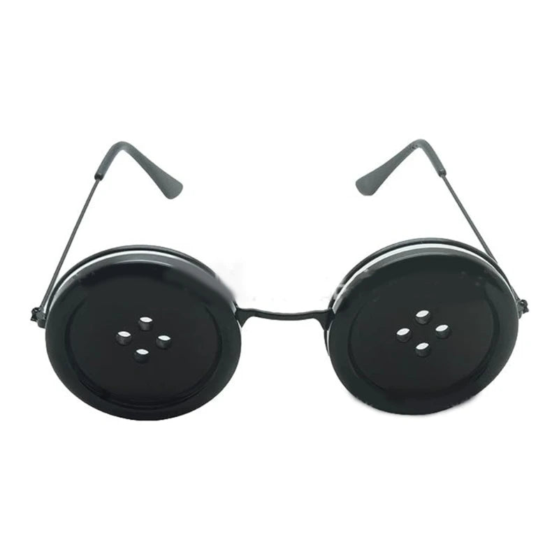 Coralines Button Eyes Glasses Halloween Cosplay Eyewear Props Novelty Funny Glasses For Other Mother Costume Accessories