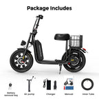 iScooter F7 48V 1000W E-Scooter 45km/h 72km Range App Control 16" All-Terrain Tires Foldable Rear Basket Perfect Grocery Helper