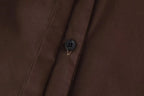 KONDALA 2026 Spring Summer Vintage Women Dress Fashion Single Breasted Sashes Draped V Neck Sleeveless Chic Brown Ladies Dresses