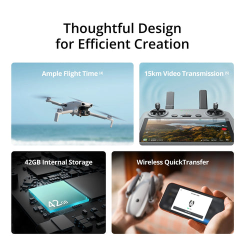 DJI Lito X1 Foldable Lightweight 4K Drone with Obstacle Detection ActiveTrack 1/1.3 Inch Sensor 15km Transmission for Beginners C0