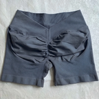 Back Scrunch Shorts Women Seamless V-Back Waist Line Scrunch Booty Shorts Fitness Workout Running Yoga Gym Shorts