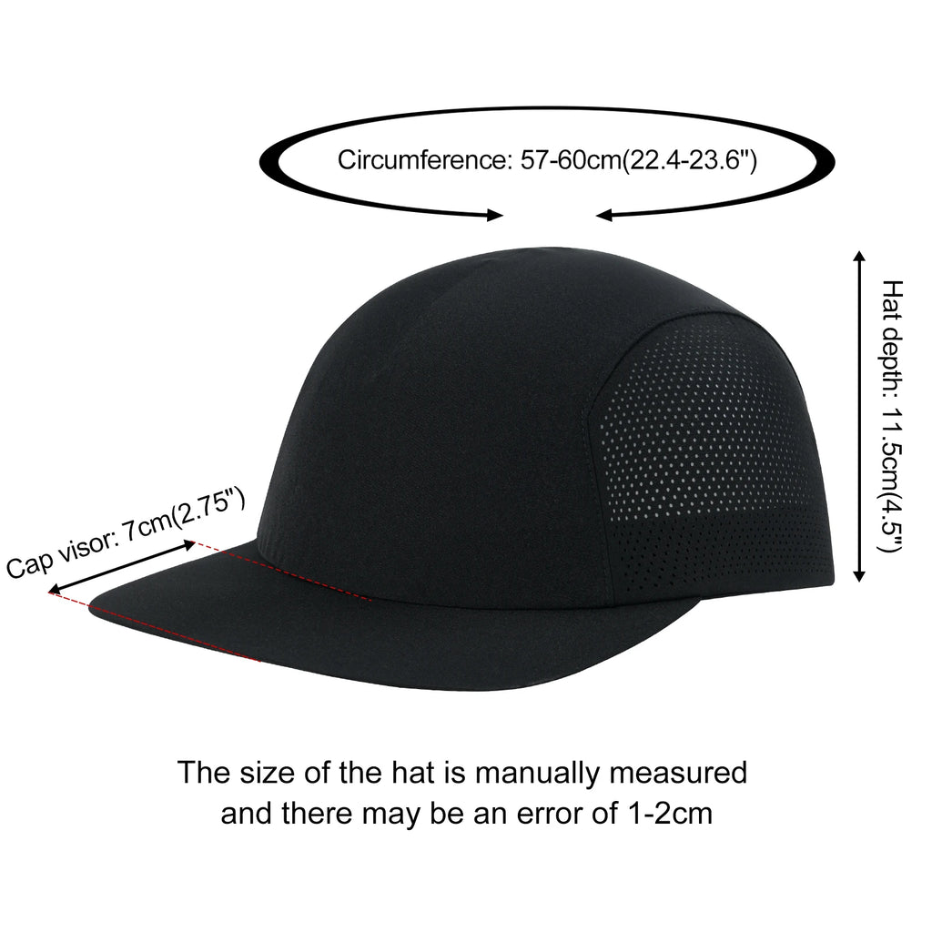 VOBOOM Unstructured Lightweight Baseball Cap Flat Brim Breathable Quick Dry Outdoor Sports Hat for Men and Women