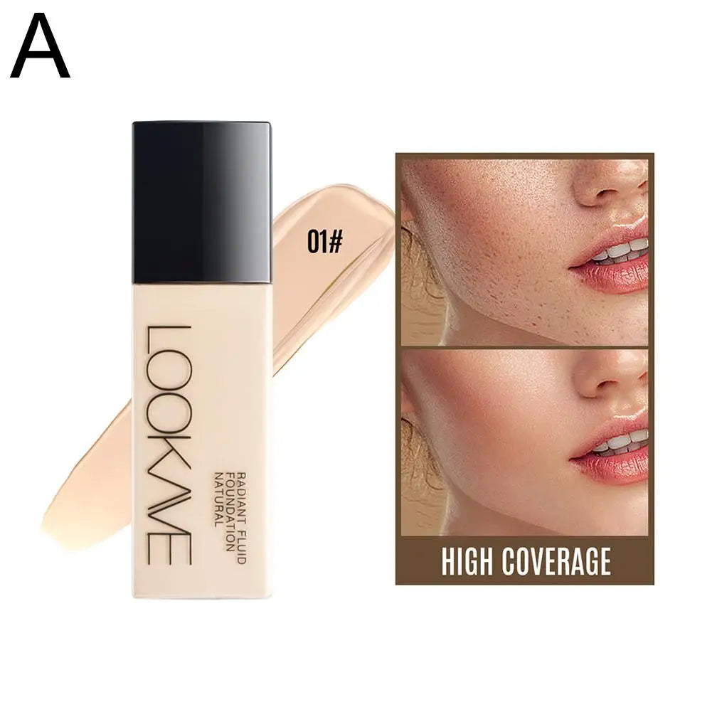 1Pcs Liquid Foundation Long Lasting Full Coverage Matte Cream CC Foundation Makeup Concealer Natural Liquid Base Moisturizing