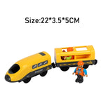RC Electric Train Set Locomotive Magnetic Train Diecast Slot Toy Fit for Brand Wooden Railway Tracks Toys for Children Gifts