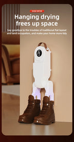 New 150W High Power Foldable Electric Shoe Dryer with Intelligent Timer Fast Drying Socks Glove Boot Heater Household Shoe Dryer
