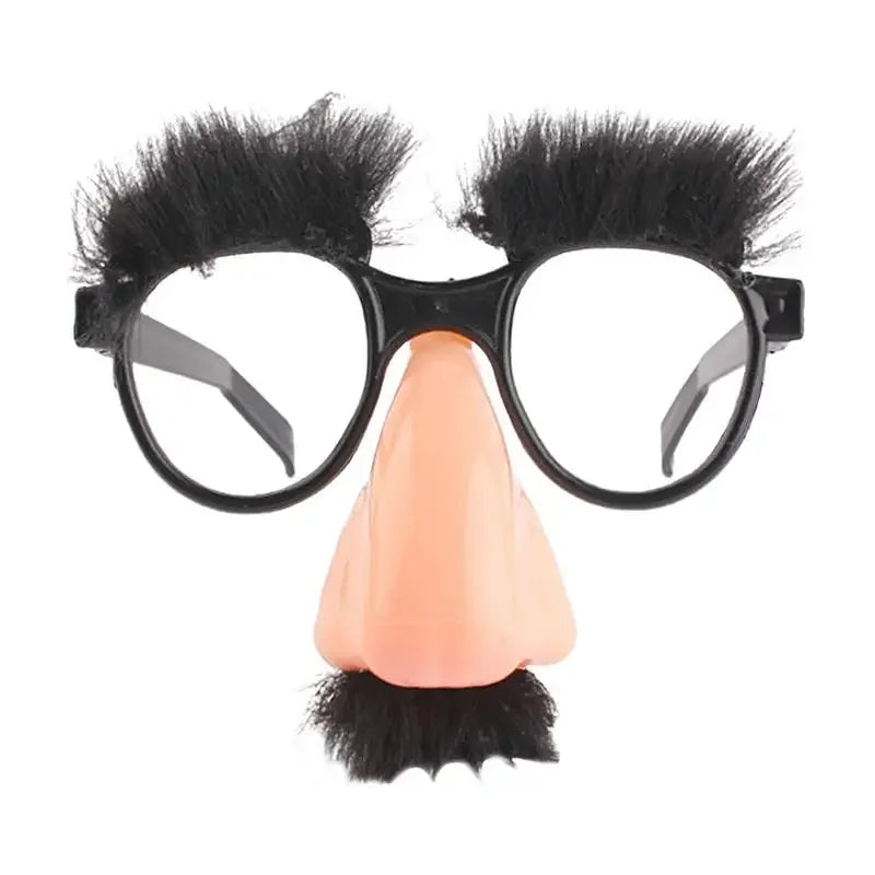 Big Nose Glasses with Eyebrows Mustache Silly Funny Photo Props Halloween Party Eyeglasses Novelty Prank for Birthday Parties