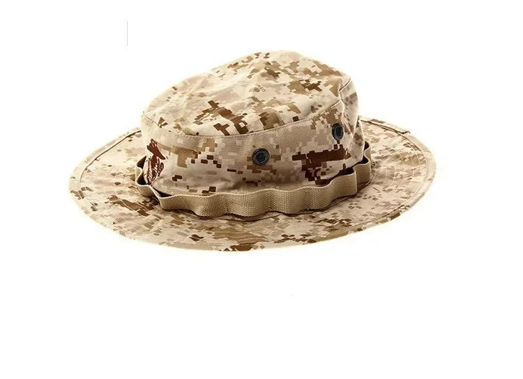 Multicam Tactical Fisherman Hats Foldable Outdoors Sniper Camouflage Fishing Cap Outdoor UV Sunscreen Panama Hunting Bucket Hat