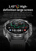 GPS Smart Watch for Men 2G ROM GPS Offline Maps Waterproof Swim Hiking Fitness Tracker Sleep SpO2 Rugged Durable Smartwatch GPS