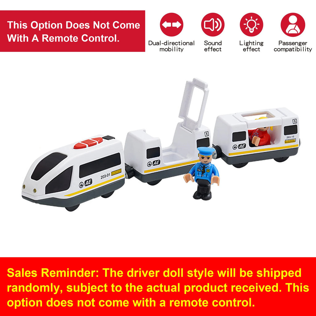 Kids RC Electric Train Set Locomotive Magnetic Train Diecast Slot Toy Fit for Wooden Train Railway Track Toys for Children Gifts