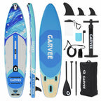 Inflatable Rise Up Paddle Board Stand-up Paddleboard Full Kits with Adjustable Paddle/Hand Pump for Outdoor Water Sports Surfing