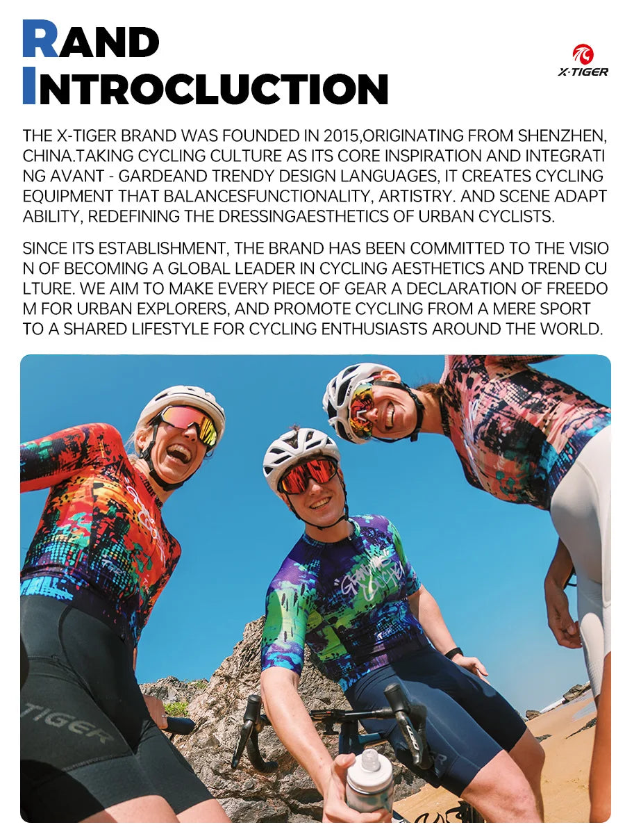 X-TIGER Summer Men's Cycling Jersey Short Sleeve Slim Fit GRAFFITI ART STYLE Breathable Maillot for Mountain Road Bike Pro