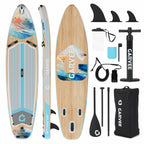 Inflatable Rise Up Paddle Board Stand-up Paddleboard Full Kits with Adjustable Paddle/Hand Pump for Outdoor Water Sports Surfing
