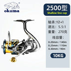 Okuma All Metal Fishing Reel Shallow Line Cup 15KG Anti Seawater Corrosion Rotating Reel 1000-5000