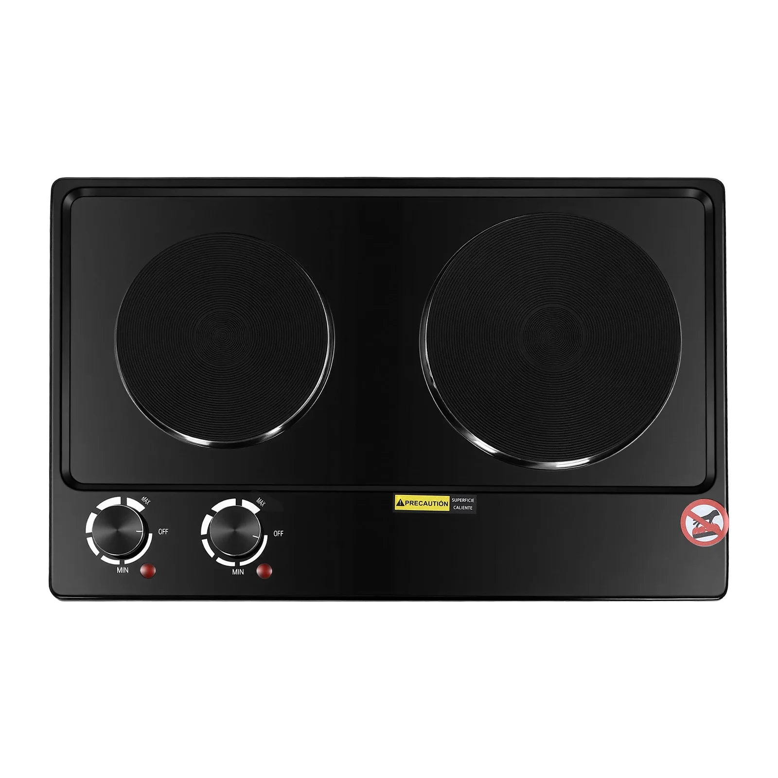 2500W Double-Burner Electric Stove Electric Hob Cooker with 2 Plate Adjustable Firepower 220-240V for Cooking Food Main image