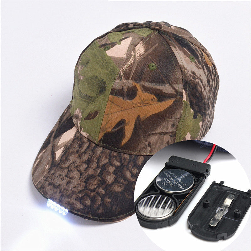 Unisex Led Baseball Cap With Led Light Adjustable Baseball Hat Headlight Flashlight For Hunting Fishing Camping Hiking Joggings