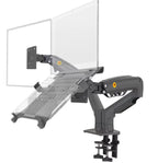Desktop NB F160 + FP-2 Gas Spring Dual Arm for 17"-27" Monitor Holder + 10"-17" Laptop Support Air Press Mount Stand Load 2-9kg