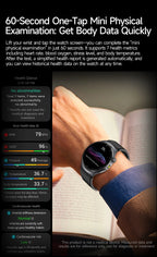 2026 New Micro Physical Examination Health SmartWatch Men ECG Uric Acid Lipids Blood Pressure BT Call Smartwatch For Android IOS
