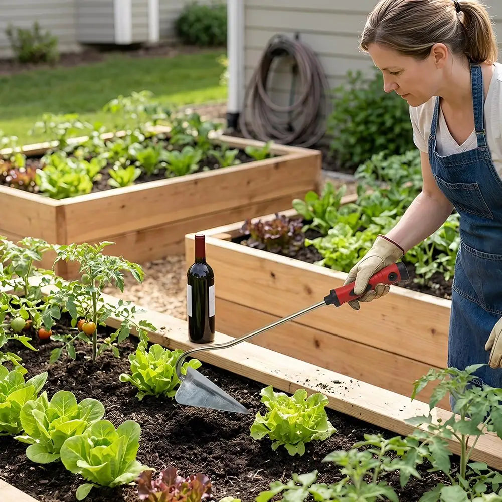 Small Pointed Garden Hoe with Ergonomic Handle Handheld Weeding Tool for Yard Planting Weeding O9D3