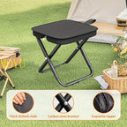 Portable Folding Fishing Chairs Lightweight Iron Alloy Frame Foldable Outdoor Camping Picnic Bench Handbag Compact Durable Stool