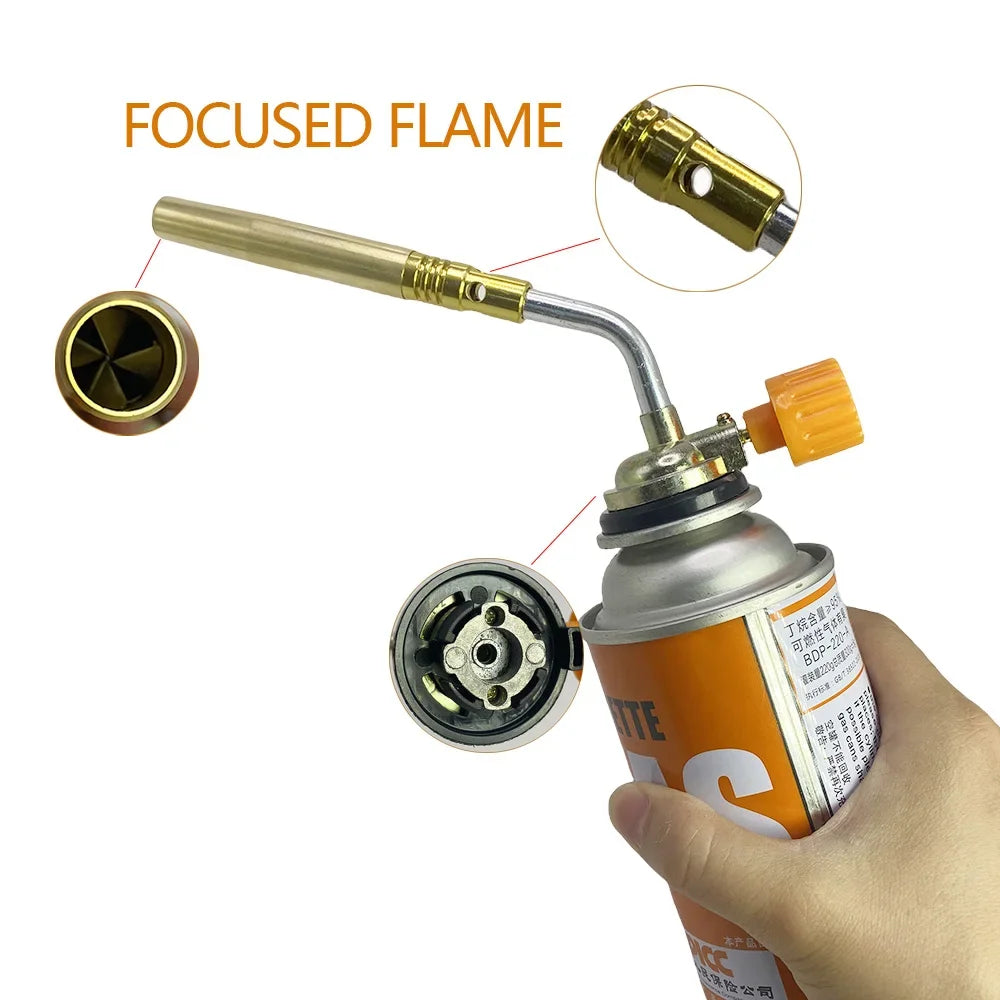 1PC Portable Outdoor Camping BBQ Heat Gun Butane Burner Welding Gas Torch Flame Gun Brazing Flamethrower for Soldering