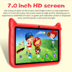 BDF Cartoon Pattern 7 Inch Kids Tablet Quad Core 4GB RAM 64GB ROM Android 13 Google Learning Education Games Tablets 4000mAh