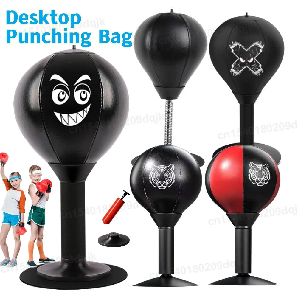 Desktop Punching Ball With Suction Cup Tabletop Boxing Punching Bag Tress Buster Desk Boxing Punch Ball Stress Release Main image