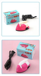 Mini Iron EU Plug Handmade DIY Electric Iron Craft Fuse beads tool Iron Sewing Tools Creative For Ironing Clothes Laundry Device