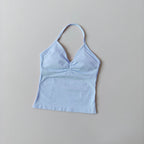 Longline Strappy Top Yoga Vest Woman Backless Tank Tops Sports Fitness Bras Running Workout Gym Halter