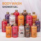 500ml Rose Kojic Acid Lavender Shower Gel Deep Cleansing Brighten Skin Scrub Body Wash Exfoliator Body Care Fragrance Skincare