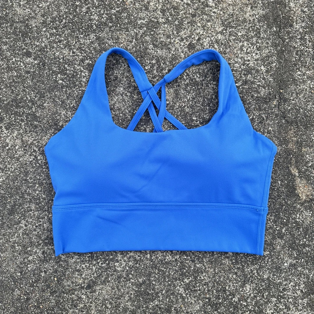 Solid Color Soft Tight Gym Yoga Underwear high strength shockproof Women Cross Back Fitness Bra Sport Top Comprehensive Butter