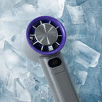 3000mah Handheld Mini Fan Electric Hand Fans Ice Compress High-Speed Cooling USBRechargeable Portable LED Digital Display