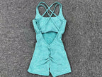 Padded Active Wear Gym Yoga Bodysuit Women Fitness Clothing Women Workout Female Sports Outfit Suits Exercise Jumpsuit
