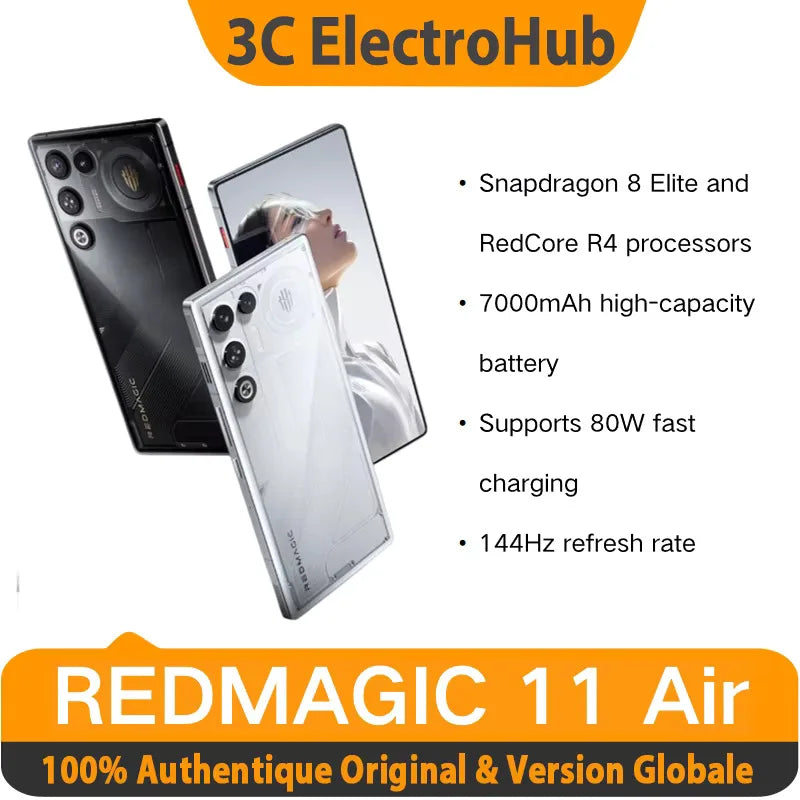 REDMAGIC 11 Air is equipped with a processor 8 Elite and RedCore R4, with a battery high capacity of 7,000 mAh, takes e