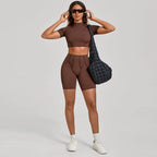 Seamless Yoga Sets Sports Fitness High Waist Hip-lifting Shapeing Trousers Backless Bra Suit Workout Gym Leggings Sets for Women