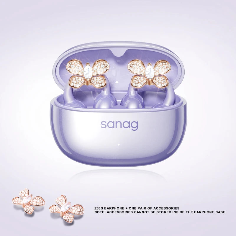 Sanag Z60S Ear Clip on OWS Earphones HiFi Sound Open Ear Earbud Audífonos Bluetooth Wireless Headphones Flash-sale Headsed
