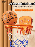 Boys basketball stand set, punch-free indoor basketball stand, children's shooting stand for home use, 7-inch silent basketball