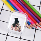 PNL QLF Rapper Singer Earphone Case For Apple AirPods 4 3rd 2 Pro3 Transparent Cover For Airpod 1 3 Letter Protective Box Shell