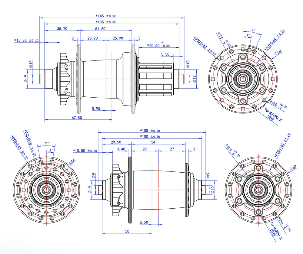 ARC MT088 MTB Hub 6 Pawls 180 Clicks Sealed Bearing Hub Front 9x100 15x100 Rear 10x135 12x142 Bicycle Cube 8 9 10 11 12 Speed