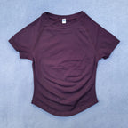 Seamless Yoga Top for Women Short Sleeve Gym Crop Top Light Weight Yoga Shirts Fitness Gym Shirts Stretchy Sports Shirts