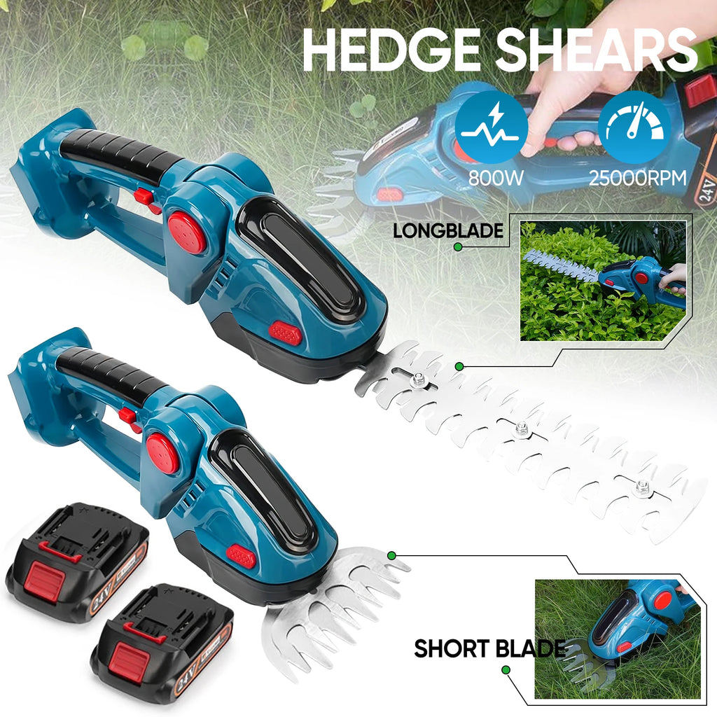 Cordless Electric Hedge Trimmer 2 in 1 Household Lawn Mower Garden Trimming Power Tools For Makita Battery Scissors Pruning Saw