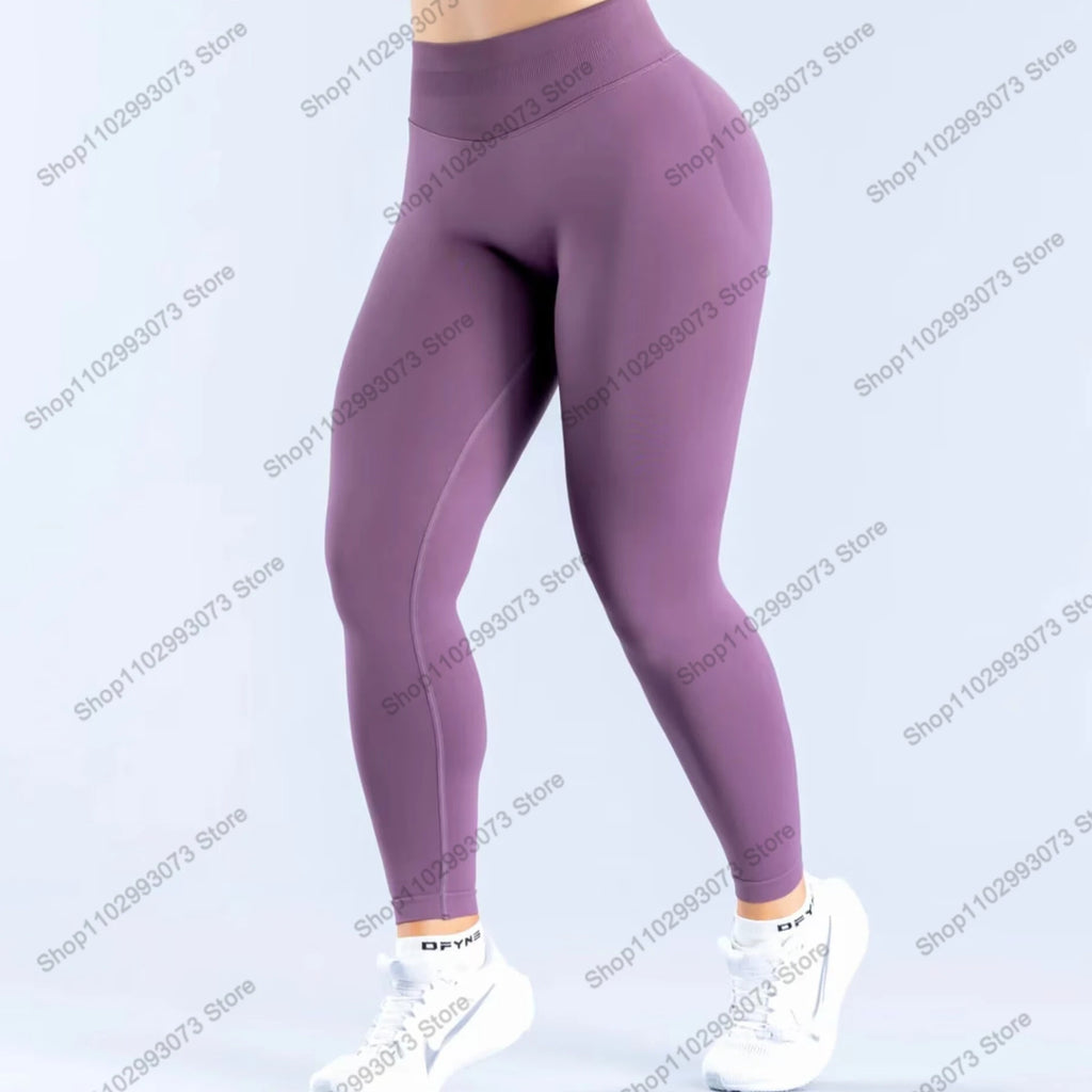 Women's High Waist Seamless Yoga Leggings Tummy Control Butt Lifting Workout Pants Soft Athletic Leggings for Gym Fitnes Running