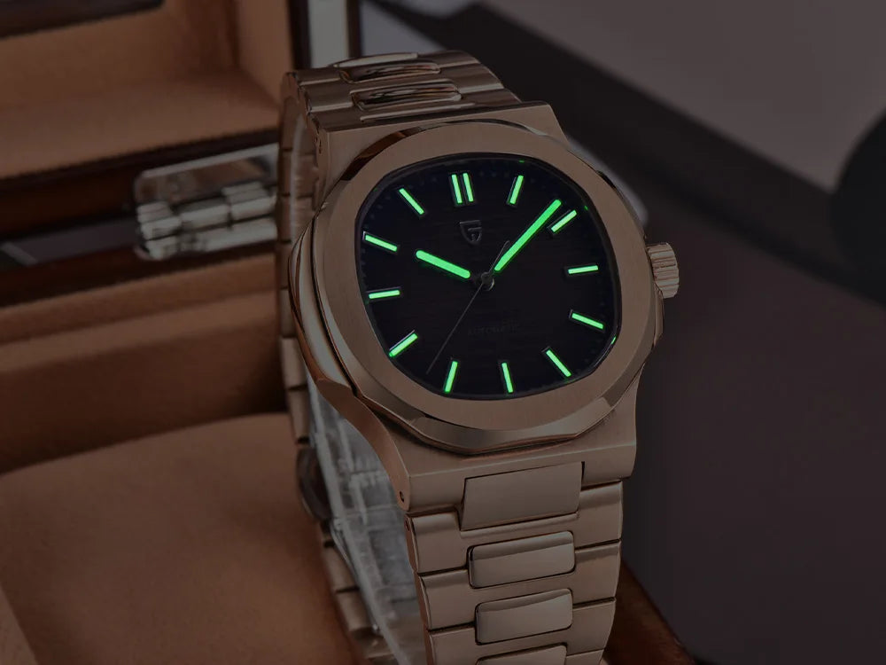 PAGANI DESIGN New Sporty Elegance Mechanical Watch Sapphire Seagull ST16 Movt Man watch Stainless Steel Luminous Men's Watches
