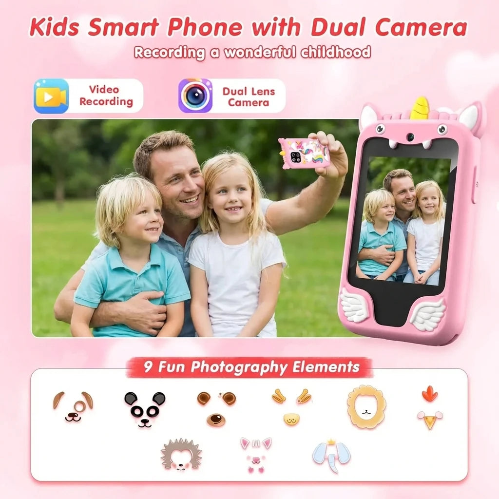 Baby Phone Toy Educational Simulation Mobile Toy with Games Music Stories Video Toddler Learning Play Phone Gift for Kids