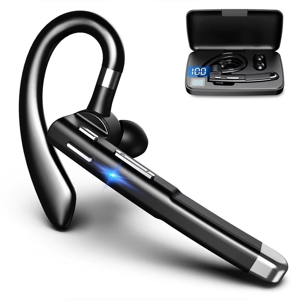 YYK-520 Wireless Headphones Business Bluetooth 5.3 Earphones Hands-free Call Mic Noise Cancelling Headset Earbuds for Driving